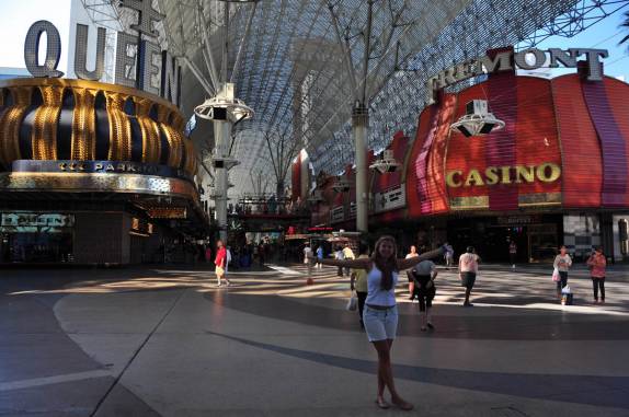 A famosa rua Fremont, em Las Vegas - Nevada, nos Estados Unidos